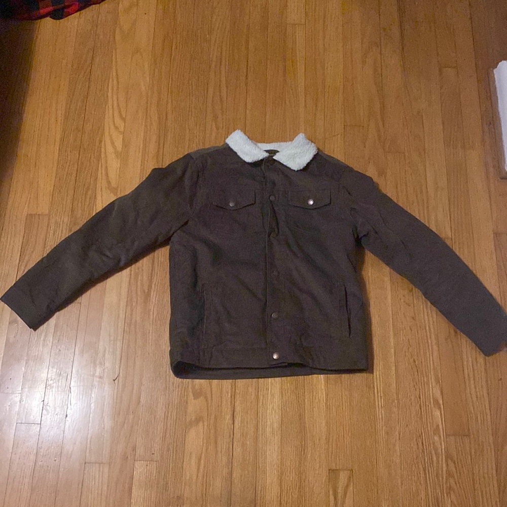 Brown corduroy Sherpa coat